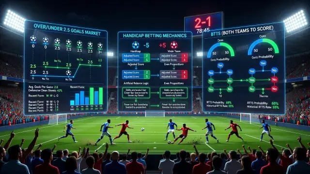 Decoding Over/Under, Handicap and BTTS Betting Markets